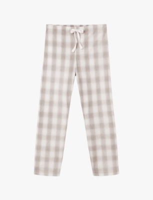 THE WHITE COMPANY: Check-pattern elasticated-waist organic-cotton pyjama trousers