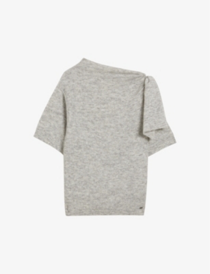 Ted Baker Teebow Short Sleeve Sweater In Light Gray