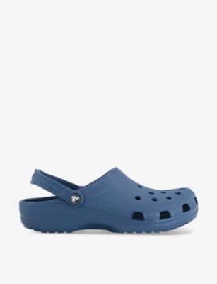 Shop Crocs Women's Bijou Blue Classic Logo-embellished Rubber Clogs