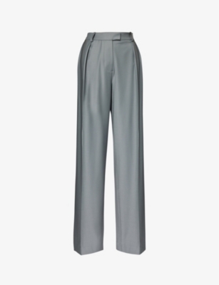 16 ARLINGTON: Alix wide-leg high-rise stretch-wool blend trousers