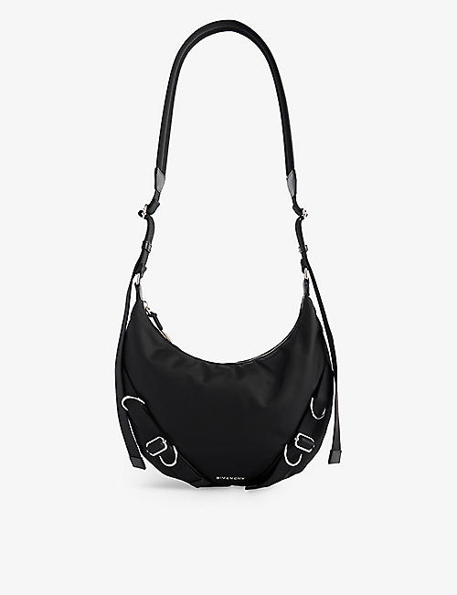 GIVENCHY: Voyou buckle-embellished shell cross-body bag