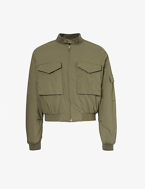 GIVENCHY: Brand-embroidered padded regular-fit cotton-blend bomber jacket