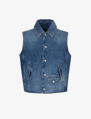 Givenchy Denim Vest In Blue
