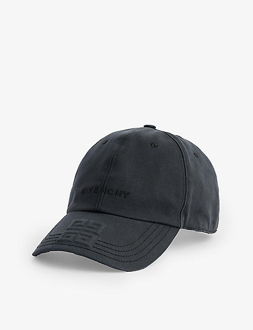 GIVENCHY: Logo-embroidered curved-brim cotton twill cap