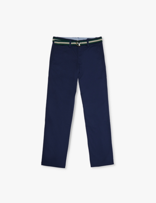 Bedford belted straight-leg stretch-cotton twill trousers 2-14 years