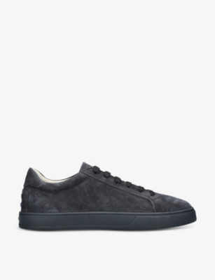 Tod's Tods Mens Navy Allacciata Cassetta Suede Low-top Trainers