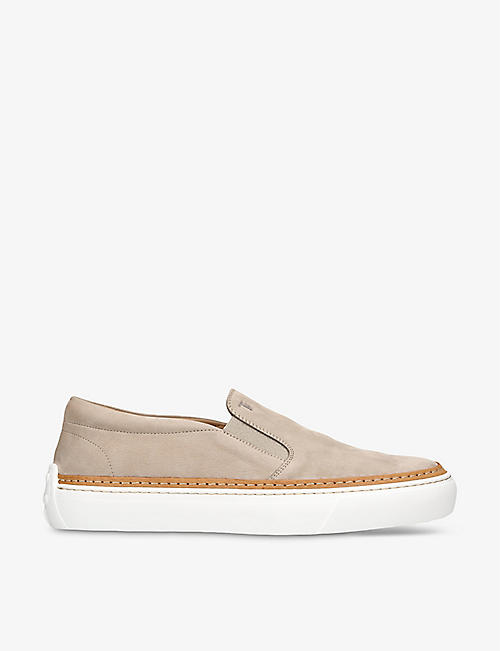TODS: Cassetta slip-on suede trainers