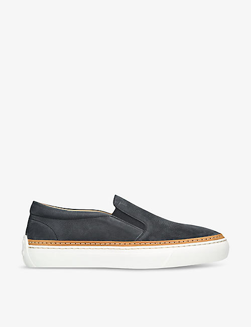 TODS: Cassetta slip-on leather low-top trainers