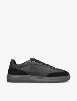 REPRESENT: Virtus leather and suede low-top trainers