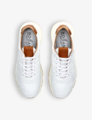 HOGAN: Hyperlight branded leather low-top trainers
