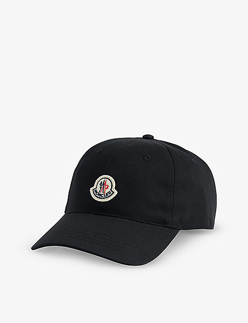 MONCLER: Logo-patch cotton baseball cap