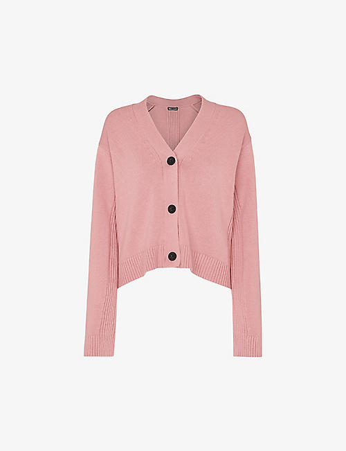 WHISTLES: Nina button-front long-sleeve cotton cardigan