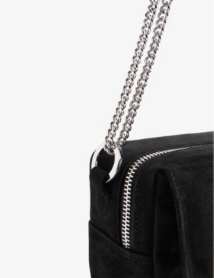 WHISTLES: Bibi chain-strap suede mini bag