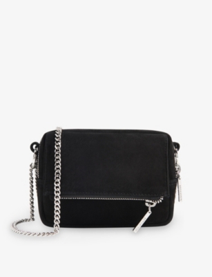 WHISTLES: Bibi chain-strap suede mini bag