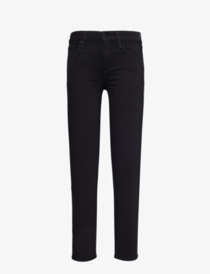 Shop Rag & Bone Women's Black Cate Tapered-leg Mid-rise Stretch-woven Jeans