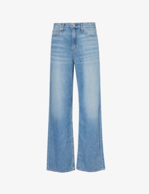 Shop Rag & Bone Womens Audrey Logan Wide-leg Mid-rise Jeans