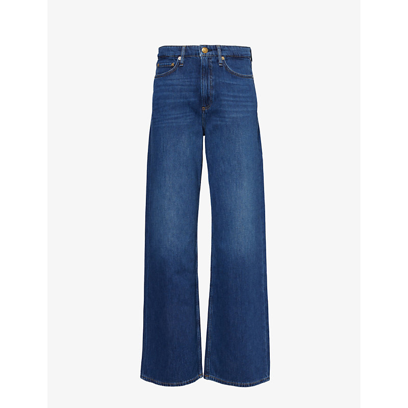Shop Rag & Bone Women's Annalise Logan Wide-leg Mid-rise Denim Jeans