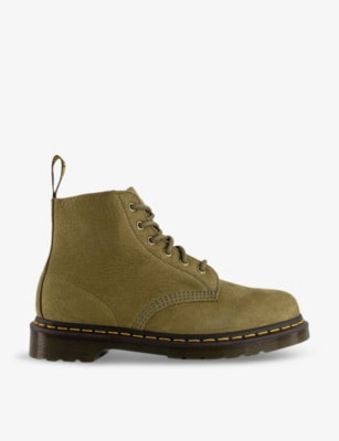 DR. MARTENS: 101 six-eyelet lace-up leather ankle boots