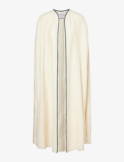 GABRIELA HEARST: Corinth dropped-shoulder relaxed-fit silk and wool-blend cape