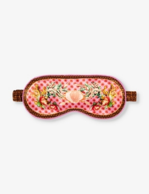 SLIP WOMENS CANCER GRAPHIC-PRINT SILK EYE MASK 