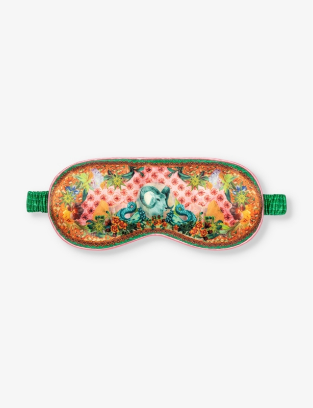 Capricorn graphic-print silk eye mask
