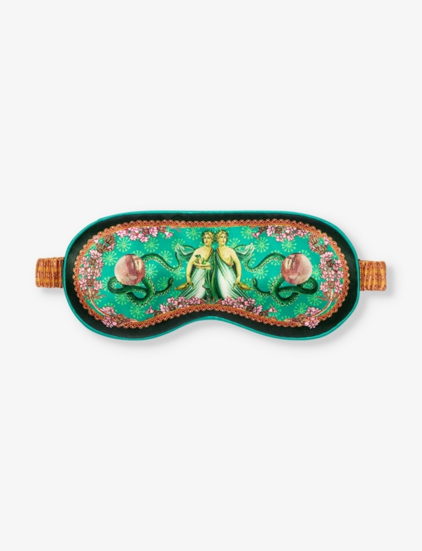 Gemini graphic-print silk eye mask