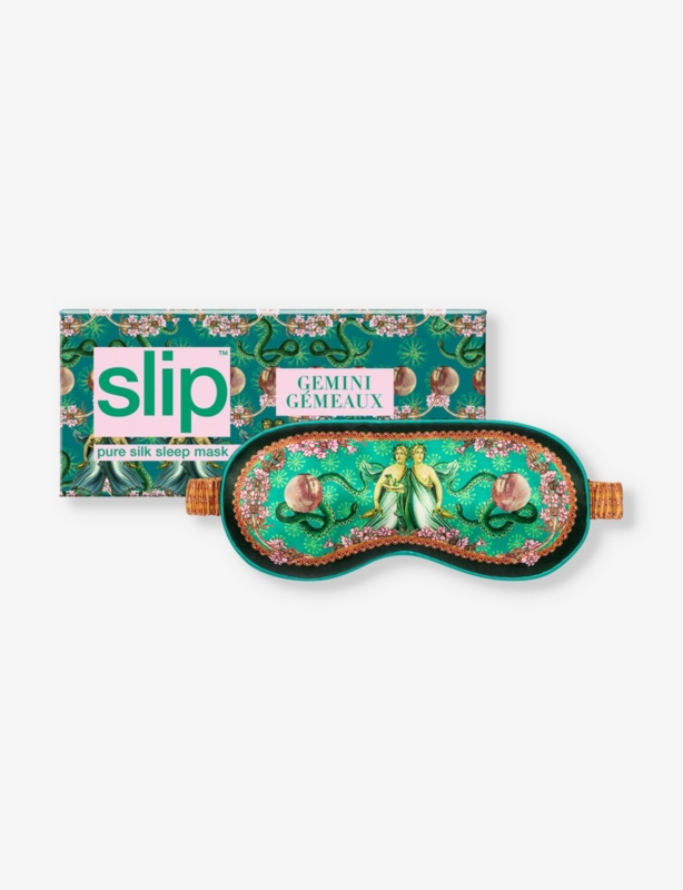 Gemini graphic-print silk eye mask