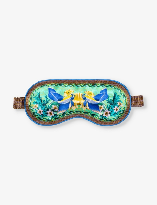 Pisces graphic-print silk eye mask