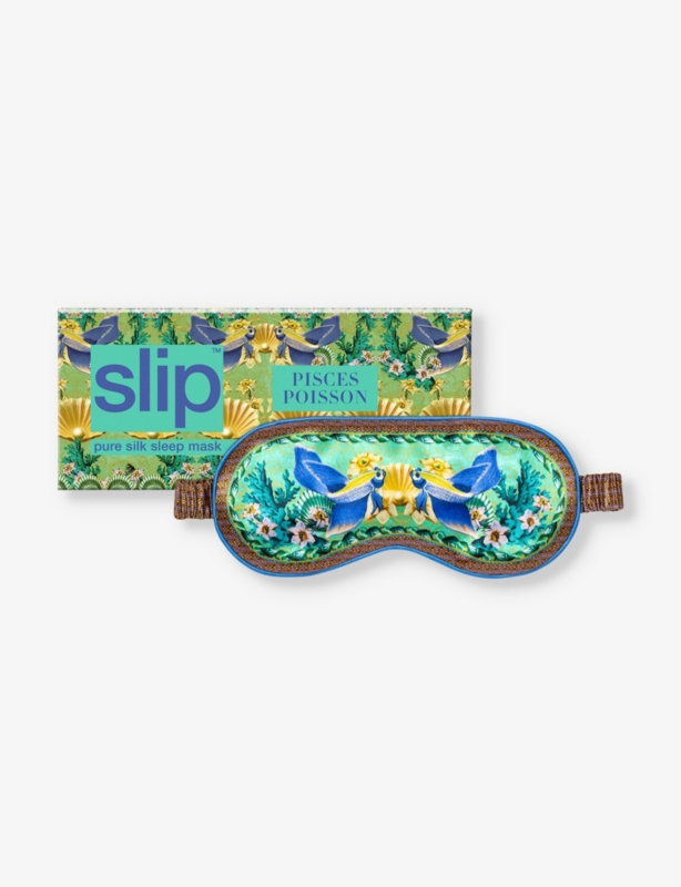 Pisces graphic-print silk eye mask