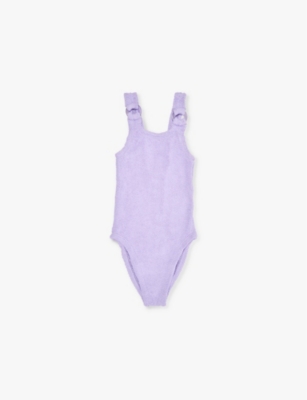 HUNZA G: Domino crinkled swimsuit 7-12 years