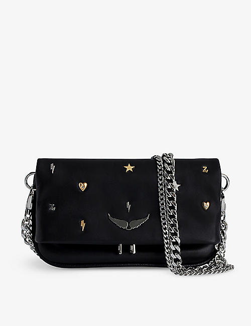 ZADIG&VOLTAIRE: Rock Lucky charm-embellished nano leather clutch