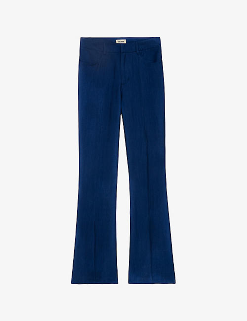 ZADIG&VOLTAIRE: Pistol high-rise flared-leg woven trousers