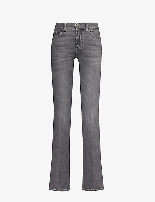 7 FOR ALL MANKIND: Bootcut mid-rise stretch-denim jeans