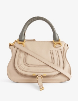 Chloé Chloe Womens Floral Grey Marcie Leather Shoulder Bag In Floral Grey