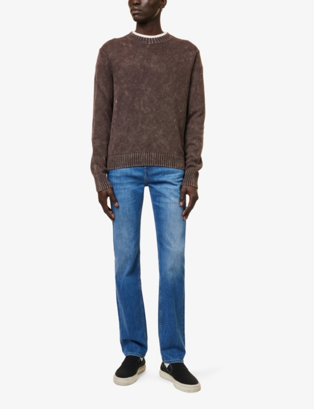 Slimmy Luxe straight-leg mid-rise stretch denim-blend jeans