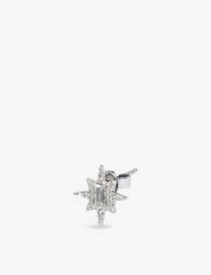 ROXANNE FIRST: Star 14ct white-gold and 0.23ct diamond single stud earring