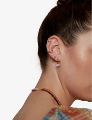 ROXANNE FIRST: Eye 14ct white-gold and 0.23ct diamond single stud earring