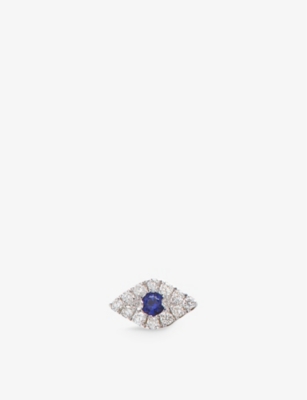 ROXANNE FIRST: Eye 14ct white-gold and 0.23ct diamond single stud earring