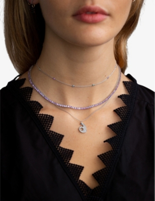ROXANNE FIRST: Diamond Dot 14ct yellow-gold and 0.19ct diamond necklace