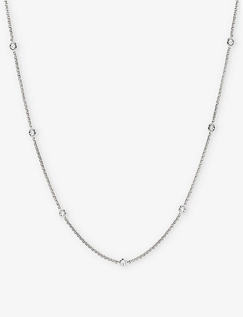 ROXANNE FIRST: Diamond Dot 14ct yellow-gold and 0.19ct diamond necklace