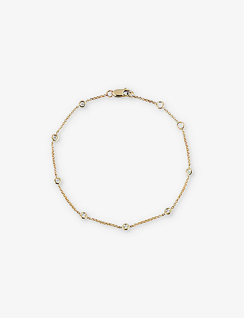 ROXANNE FIRST: Diamond a Day 14ct yellow-gold and 0.13ct diamond bracelet