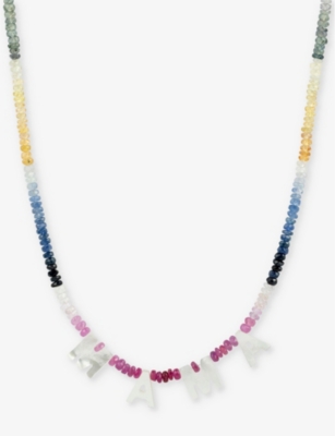 ROXANNE FIRST: MAMA mother-of-pearl and sapphire necklace