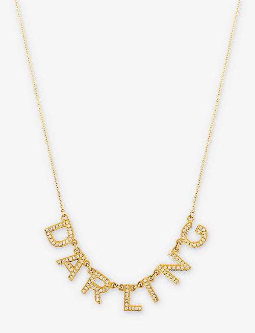 ROXANNE FIRST: Oh Darling diamond and 14ct yellow-gold necklace