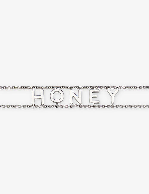 ROXANNE FIRST: Honey Say Something 9ct white-gold bracelet