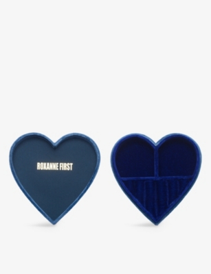 ROXANNE FIRST: Heart-shape velvet jewellery box