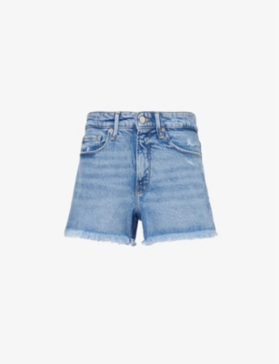 GOOD AMERICAN: Good 90's mid-rise stretch-denim shorts