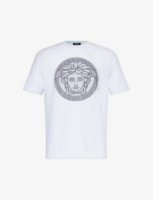 VERSACE: Medusa brand-emblem cotton-jersey T-shirt