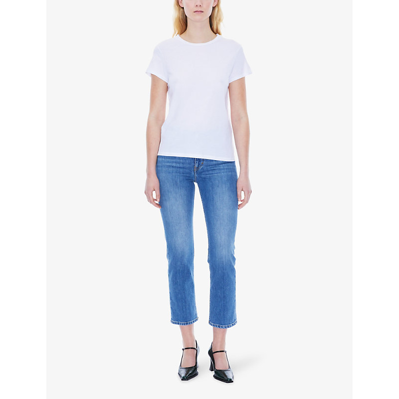 Shop Filippa K Womens White Regular-fit Fitted Cotton T-shirt