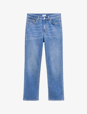 Filippa K Womens Mid Blue Stella Straight-leg Mid-rise Stretch Organic-cotton Jeans