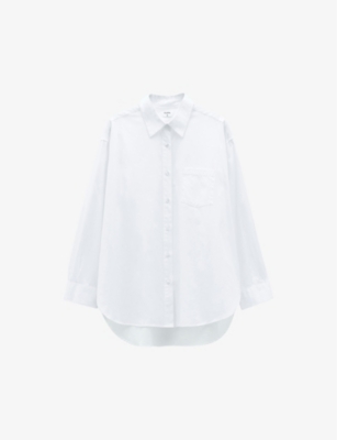 Shop Filippa K Women's White Sammy Oversized Cotton Shirt